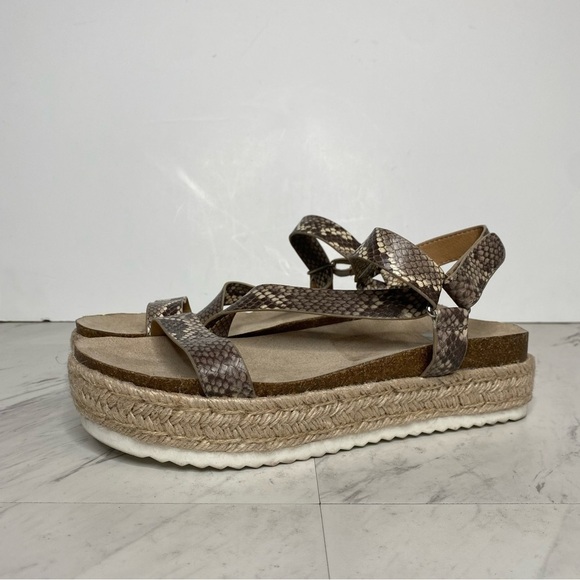 DV Dolce Vita Iman Espadrille Platform Snakeskin Sandal 9 1/2 - Picture 14 of 14